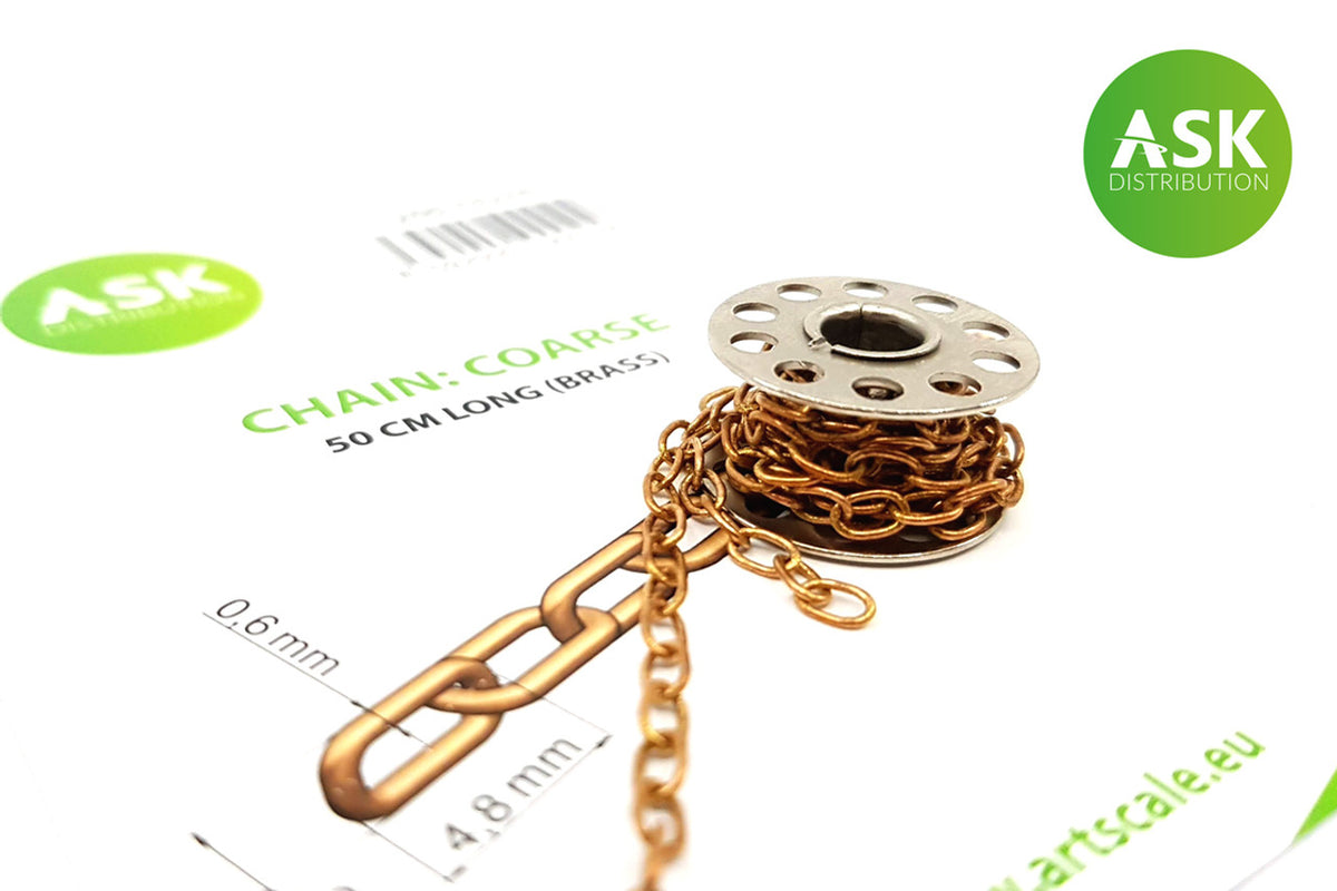ASKT0250 Scale - Brass Chain (coarse) 50cm long (0.6 mm x 3 mm x 4.8 mm)