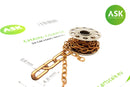ASKT0250 Scale - Brass Chain (coarse) 50cm long (0.6 mm x 3 mm x 4.8 mm)