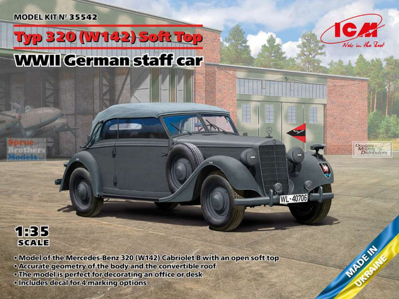 ICM35542 1:35 ICM Typ 320 (W142) Soft Top WW2 German Staff Car