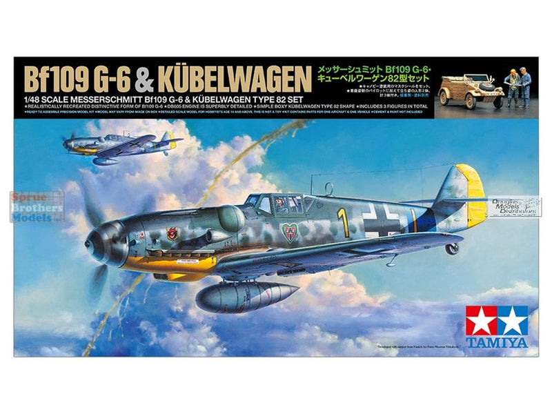 1:48 TAMIYA BF109G-6 &amp; KUBELWAGEN