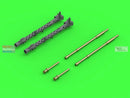 MASGM35049 1/35 Master Model Gun Barrel Set- MG-34 7.92mm Gun Barrels with Drilled Cooling Jacket