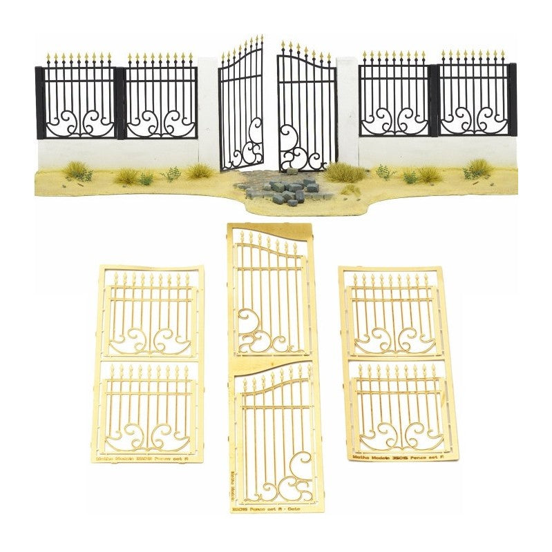 Matho 1/35 Metal Fence A - big set with gate 35086