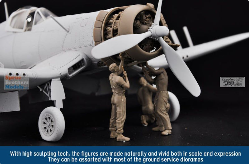 MGF7507 1:48 Magic Factory Ground Service Crew Figure Set for F4U Corsair