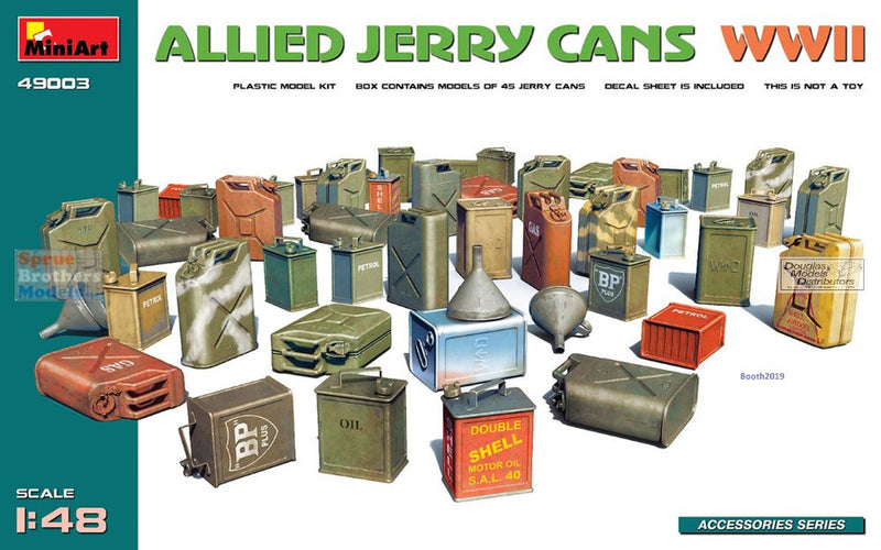 MIA49003 1:48 Miniart Allied Jerry Cans de la Seconde Guerre mondiale