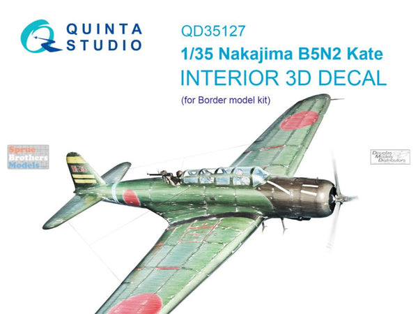 QTSQD35127 1:35 Quinta Studio Interior 3D Decal - B5N2 Kate (BDM kit)