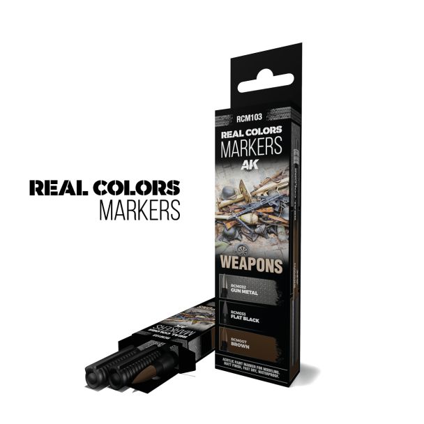 AK RCM103 REAL COLORS MARKERS WEAPONS SET 3