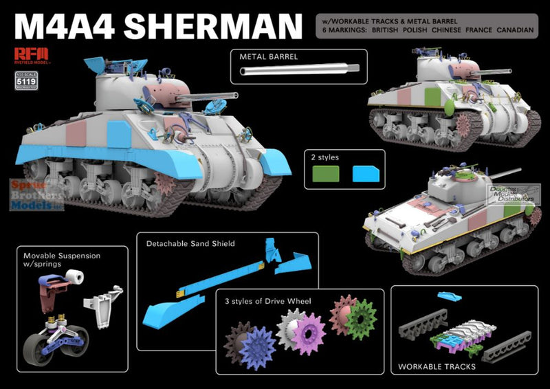 RFMRM5119 1/35 Rye Field Model M4A4 Sherman