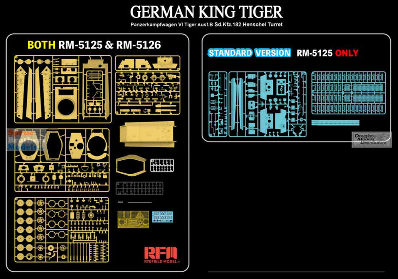 RFMRM5125 1/35 Rye Field Model King Tiger Sd.Kfz.182 Henschel Turret (Standard Version)