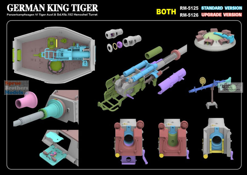 RFMRM5125 1/35 Rye Field Model King Tiger Sd.Kfz.182 Henschel Turret (Standard Version)