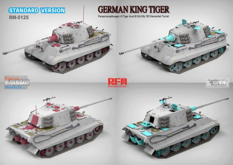 RFMRM5125 1/35 Rye Field Model King Tiger Sd.Kfz.182 Henschel Turret (Standard Version)