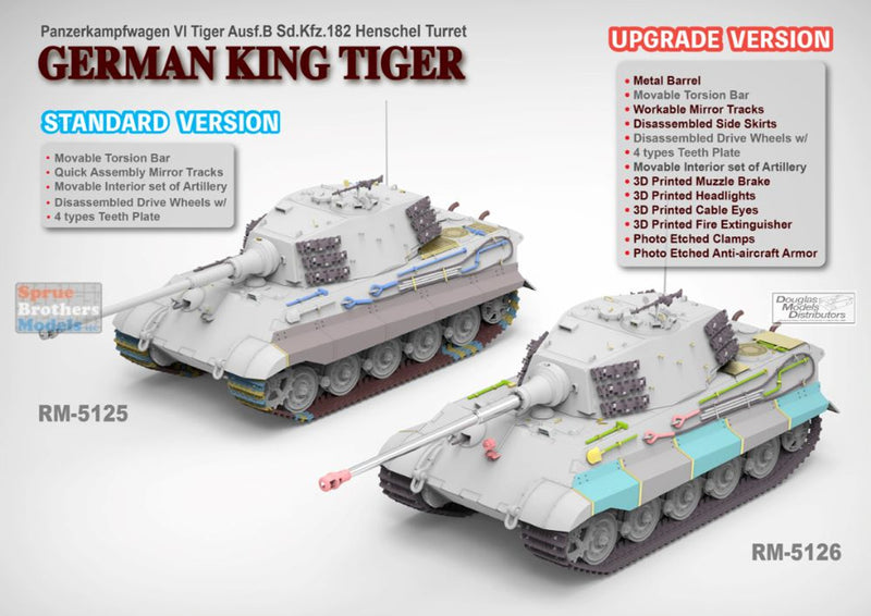 RFMRM5125 1/35 Rye Field Model King Tiger Sd.Kfz.182 Henschel Turret (Standard Version)