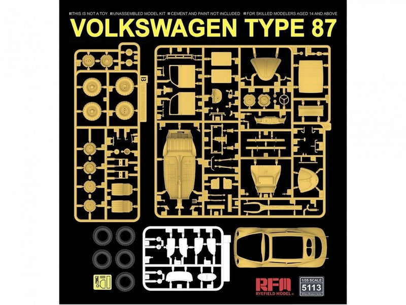 Modèle Rye Field - Volkswagen Type 87 avec intérieur complet