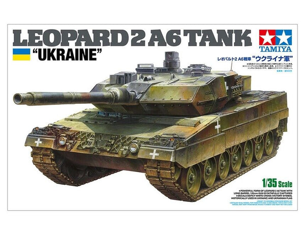 Tamiya 1/35 Leopard 2A6 Tank - Ukrainian brands plastic model