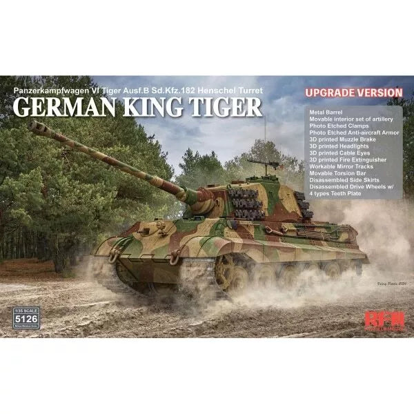 RFMRM5125 1/35 Rye Field Model King Tiger Sd.Kfz.182 Henschel Turret (Upgraded Version)