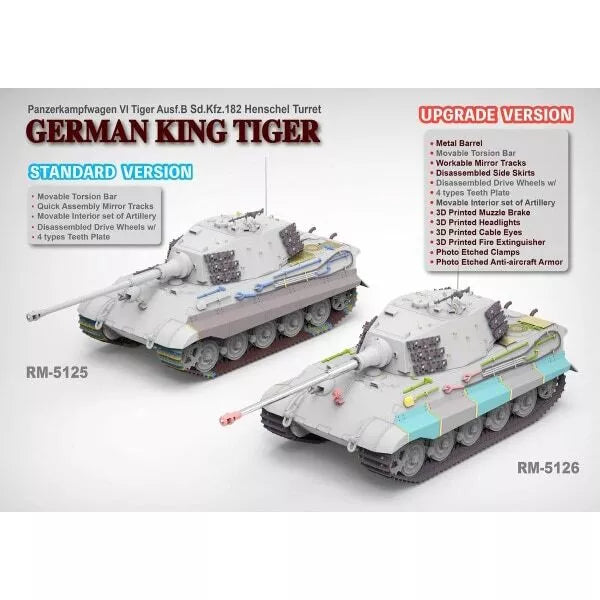 RFMRM5125 1/35 Rye Field Model King Tiger Sd.Kfz.182 Henschel Turret (Upgraded Version)