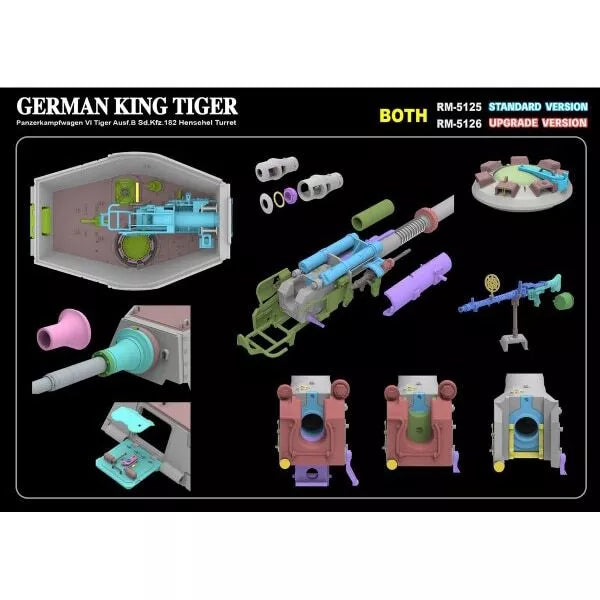RFMRM5125 1/35 Rye Field Model King Tiger Sd.Kfz.182 Henschel Turret (Upgraded Version)