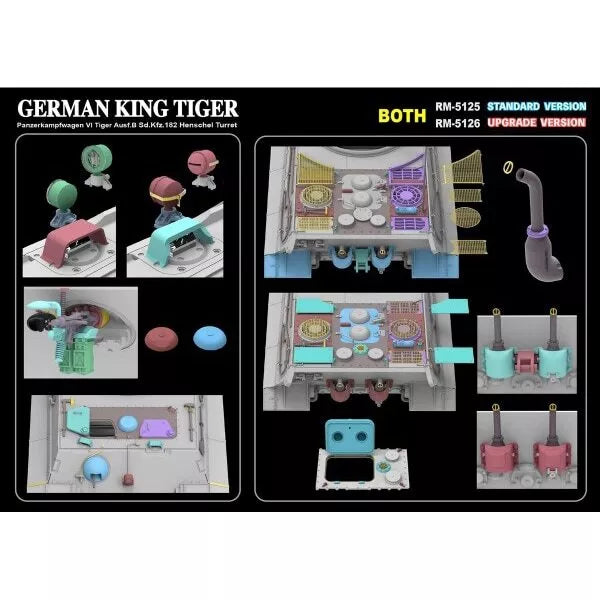 RFMRM5125 1/35 Rye Field Model King Tiger Sd.Kfz.182 Henschel Turret (Upgraded Version)