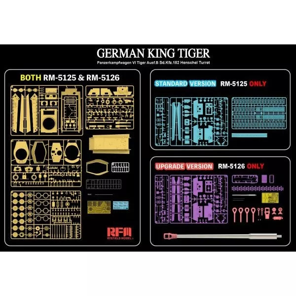 RFMRM5125 1/35 Rye Field Model King Tiger Sd.Kfz.182 Henschel Turret (Upgraded Version)