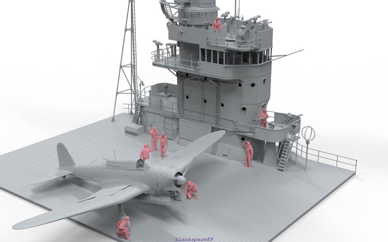 BDMBR006 1/35 Border Model IJN Carrier Crew, Pilots & Officers Figure Set