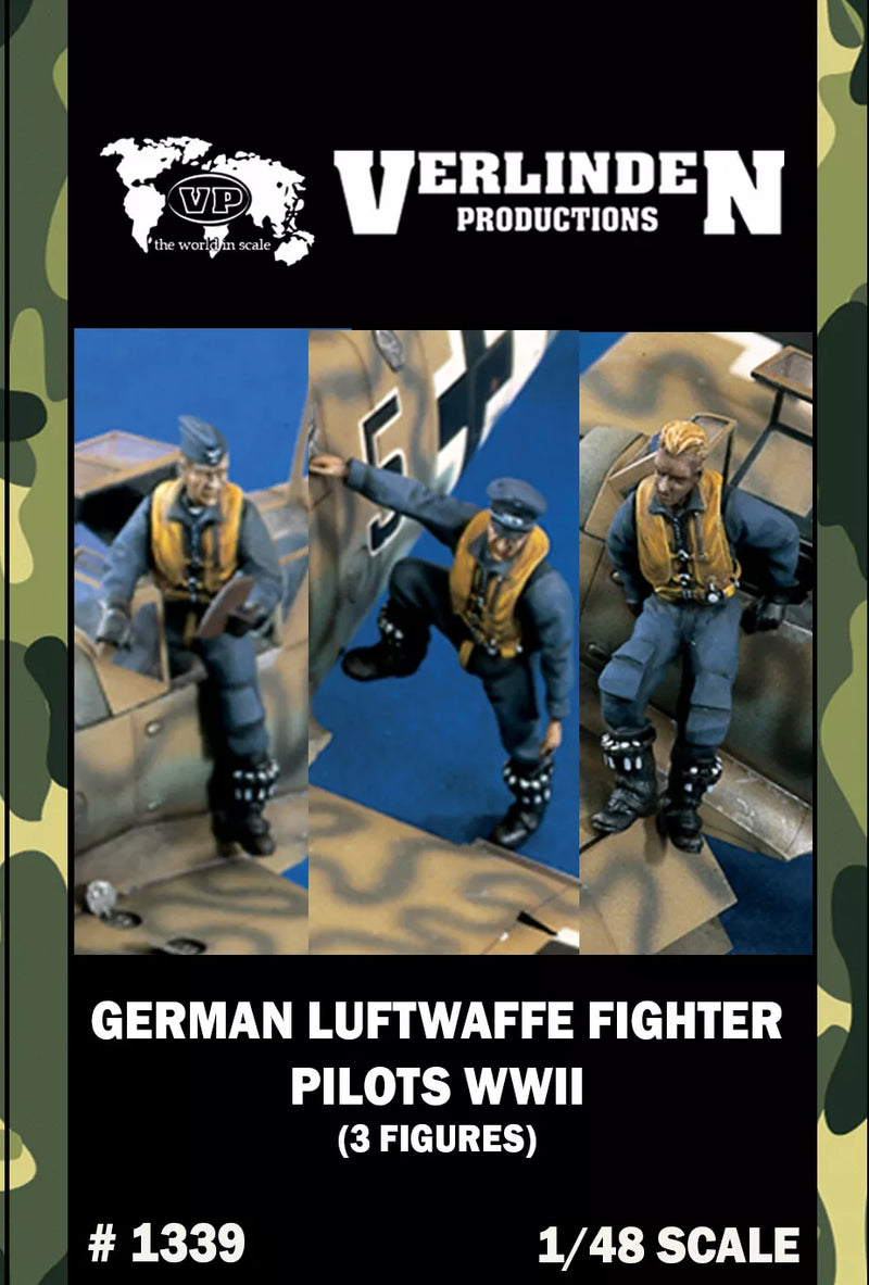 VERLINDEN Luftwaffe Fighter Pilots WW11 (3 Figures) 1:48