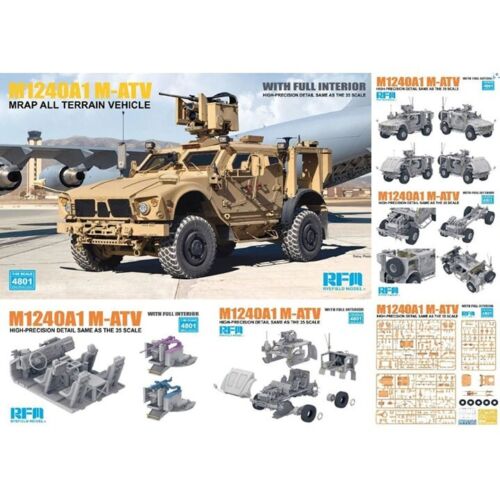 Rye Field modèle RM4801 échelle 1/48 M1024A1 M-ATV US MRAP véhicule tout Terrain avec Kit de modèle militaire intérieur complet