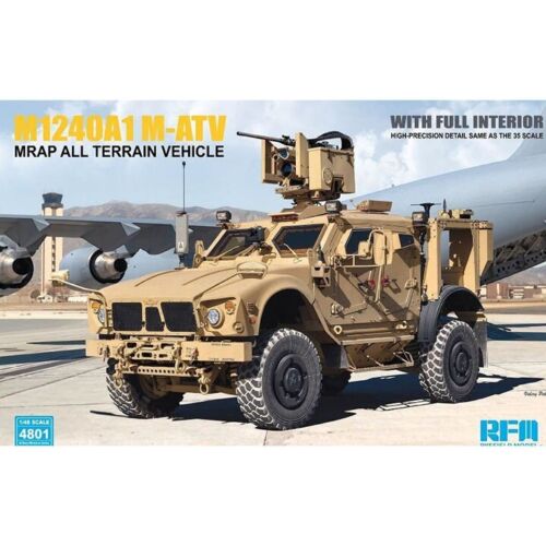 Rye Field modèle RM4801 échelle 1/48 M1024A1 M-ATV US MRAP véhicule tout Terrain avec Kit de modèle militaire intérieur complet