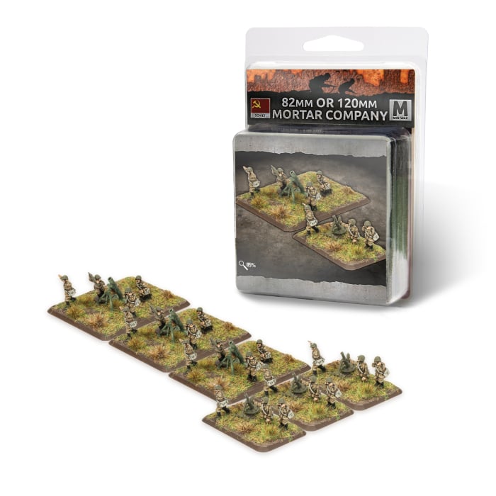 SU772 82mm And 120mm Mortar Company (Mid War x6 Guns Plastic), x6 teams, x6 plastic sprue