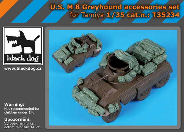 1/35 BLACL DOG ​​US M8 Greyhound accessories set