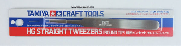 TAM74109 Tamiya HG Straight Tweezers (Round Tip)