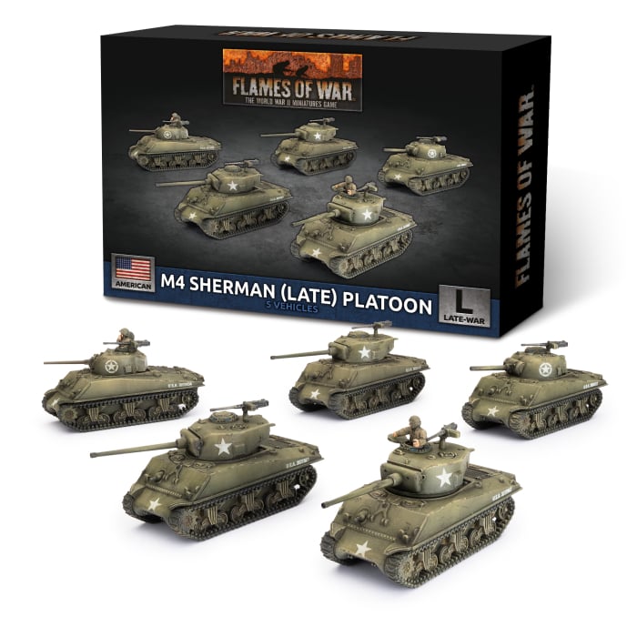 UBX88 M4 Sherman (Late) Platoon (x5 Plastic)