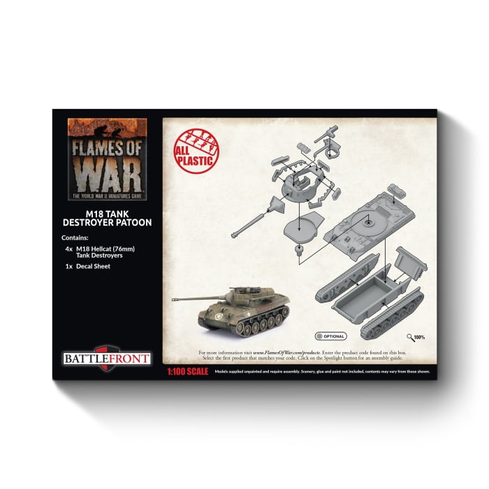 UBX93 M18 Hellcat (76mm) Tank Destroyer Platoon (x4 Plastic)