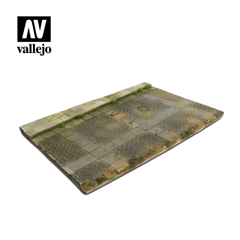 SC103 Base empedrado con alcantarilla