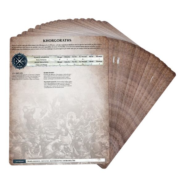 Cartas de Warscroll: Blades of Khorne (Español)