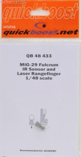 Capteur IR Fulcrum MiG-29 et télémètre laser 1/48 QB 48 433