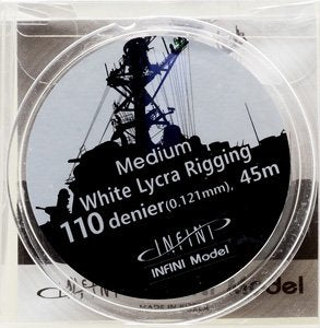 MEDIUM  Fine white Lycra Rigging (0.121mm) 45m