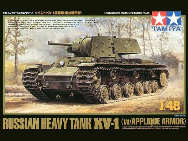 Char lourd KV1 avec armure appliquée 1/48 Tamiya