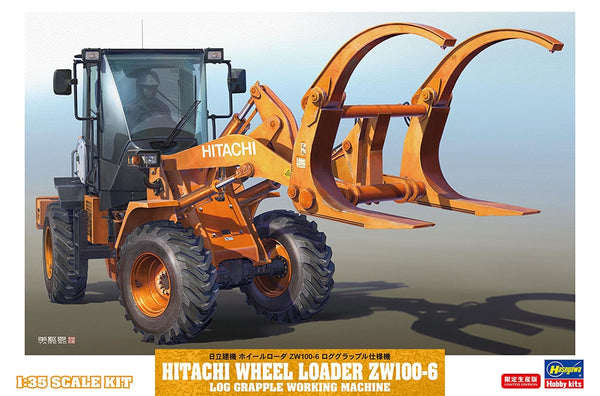 1:35 Hasegawa Hitachi Wheel Loader ZW100-6 with Log Grapple