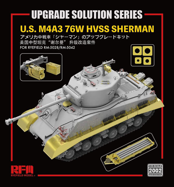 1:35 Rye Field Model M4A3(76)W HVSS Sherman Upgrade Set (RFM kit)