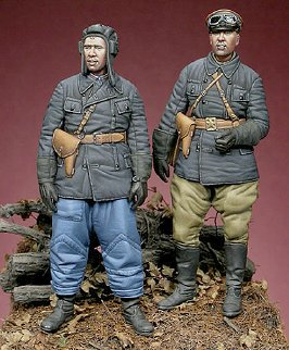 Ensemble d'équipage de char russe Alpine 1/35 (2 figurines)
