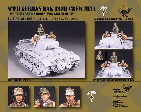 WWII German DAK Tank Crew Set I 1:35