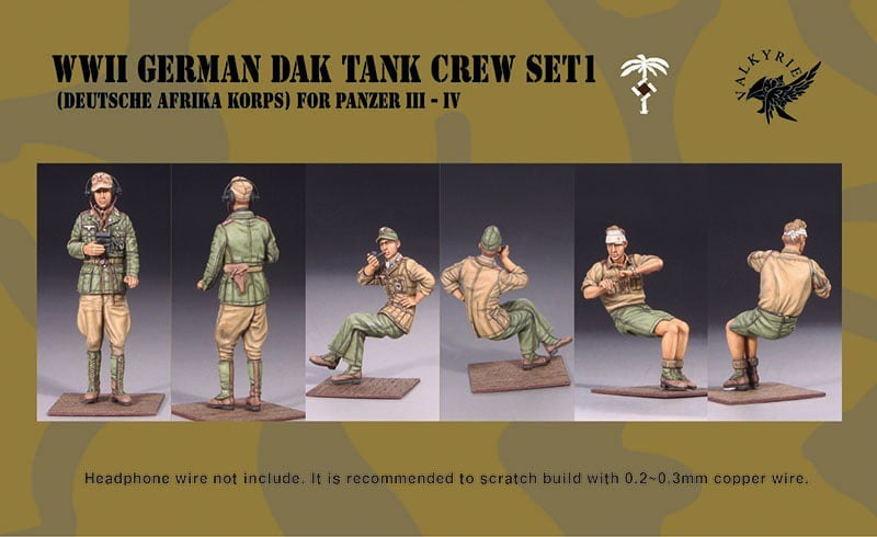 WWII German DAK Tank Crew Set I 1:35