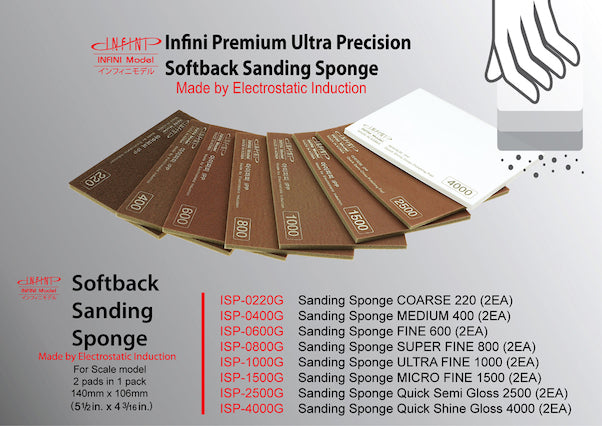 ISP-000G SOFTBACK SANDING SPONGE FULL SET INFINI