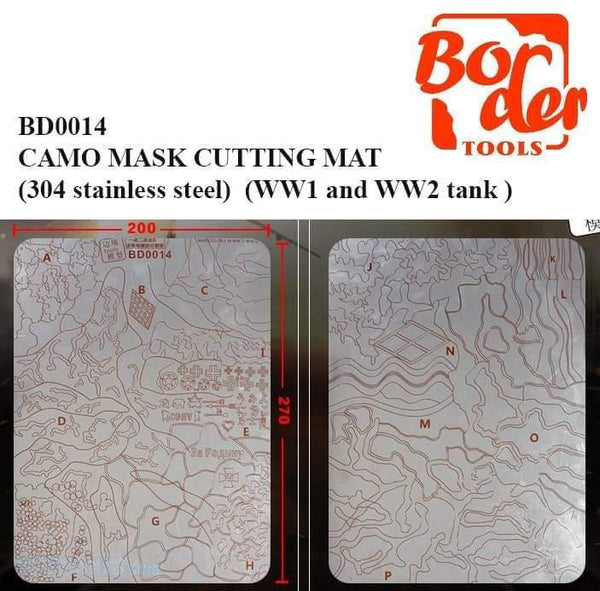 Border Model Camo Mask Cutting Mat (WW1/WW2 Tanks)
