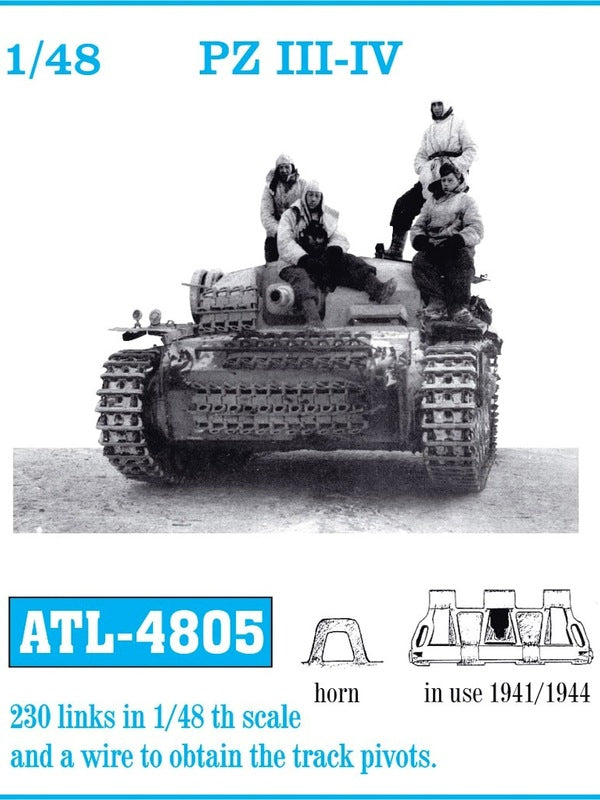 1:48 Friulmodel Track Link Set - Panzer III/IV 1941-44 (230 Links)