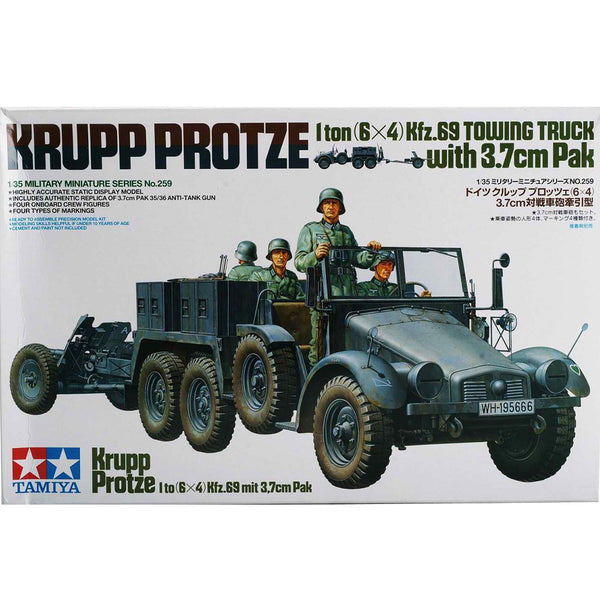 Krupp Protze 1 ton (6X4) Kfz.69 Towing Truck with 3.7cm Pak