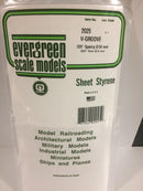 EVERGREEN 2025 - .025" OPAQUE WHITE POLYSTYRENE V GROOVE SIDING