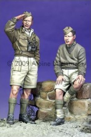 Alpine 1/35 35080 British Armored Crew Set (2 figurines et chiot)