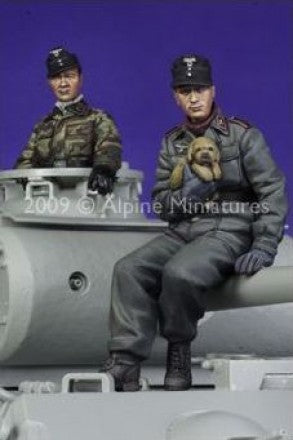 Ensemble d'équipage de Panzer allemand Alpine 1/35 (2 figurines)