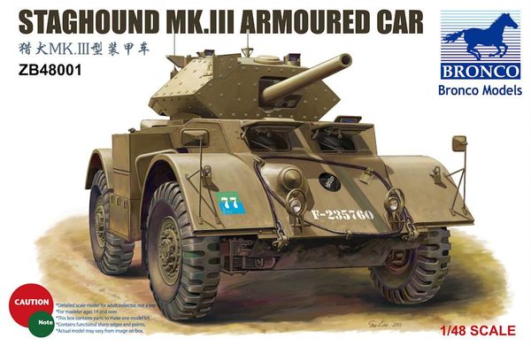 Bronco 1/48 Staghound Mk.lll Armoured Car