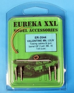 Eureka 1/35 ER-3545 Valentine Mk. I, II, IV Towing cables &amp; gun barrel QF 2 pdr Mk.IX